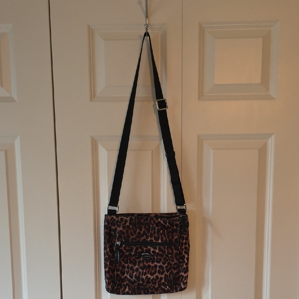 Coach Leopard Print Getaway Crossbody Bag